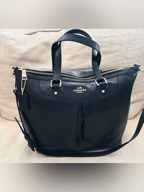 Coach Pleat Convertible Tote in Crossgrain Leather Bag- MSRP $395